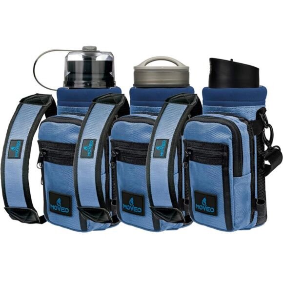 Water Bottle Holder Carrier - Bottle Cooler w/Adjustable Shoulder Strap - Picture 6 of 7